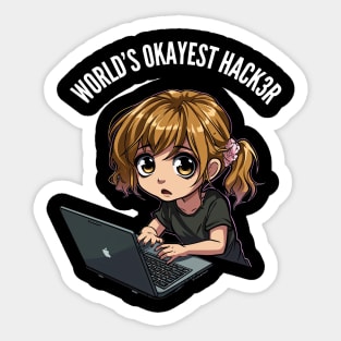 World's Okayest Hacker v5 (round) Sticker